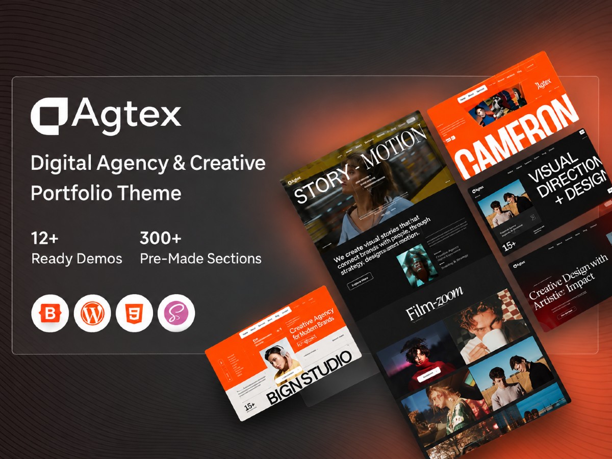 Agtex – Digital Agency & Portfolio WordPress Theme