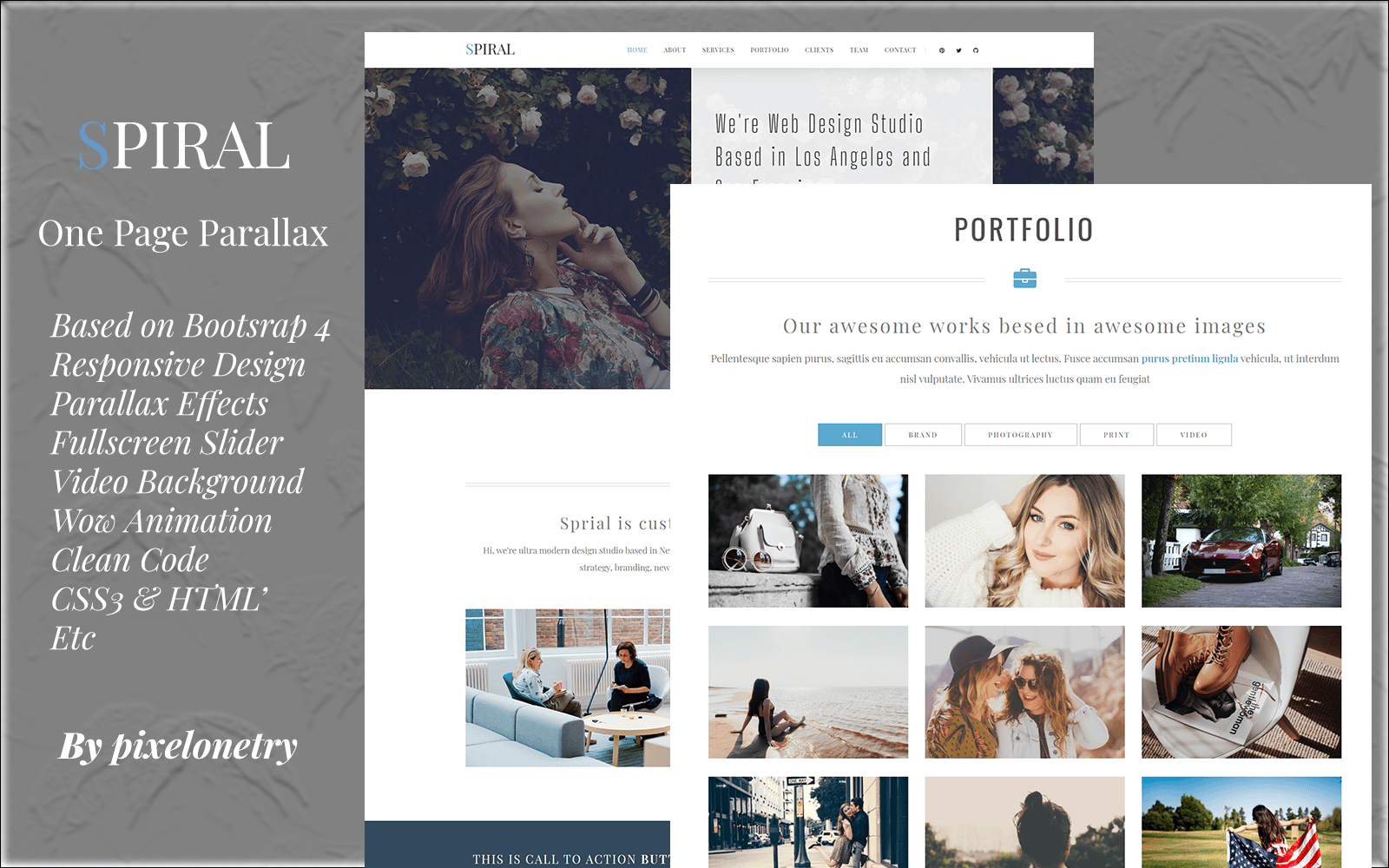 Spiral – One Page Parallax WordPress Theme